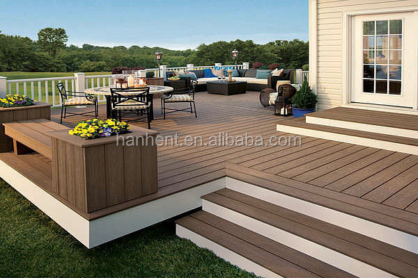 Reciclado material impermeable piso decking del WPC