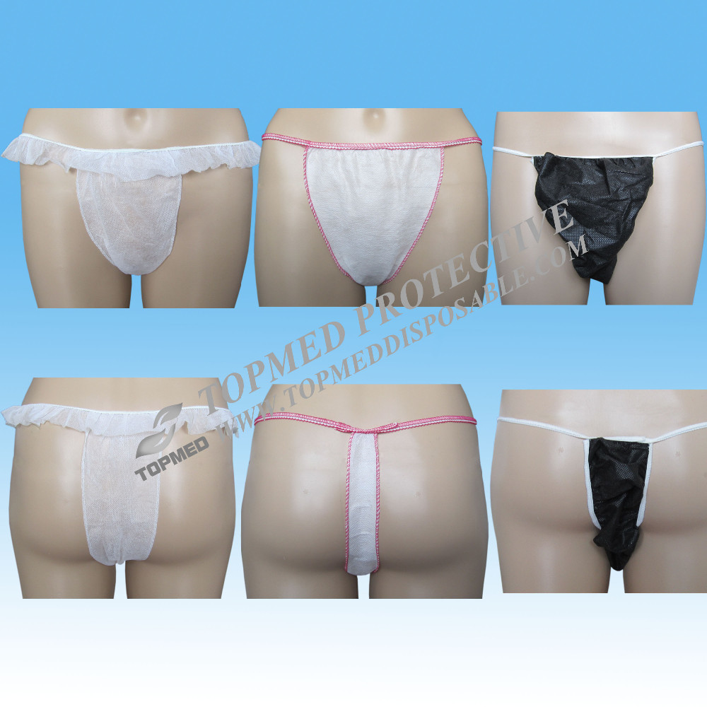 熱い!使い捨てブリーフシングル使用下着100%綿、不織布印刷使い捨てパンティー用女性仕入れ・メーカー・工場