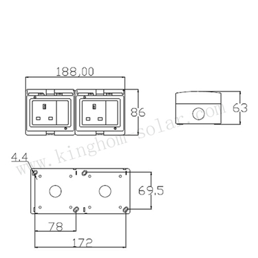 Ip55 13a英国タイプ屋外壁スイッチとソケットFML-S tuv。ceの承認仕入れ・メーカー・工場