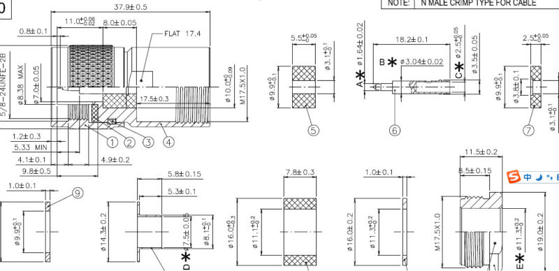 2901n型オスコネクタn型クランプコネクタnn高品質の男性のためにプラグケーブルrg58lmr200lmr240rfコネクタ同軸仕入れ・メーカー・工場