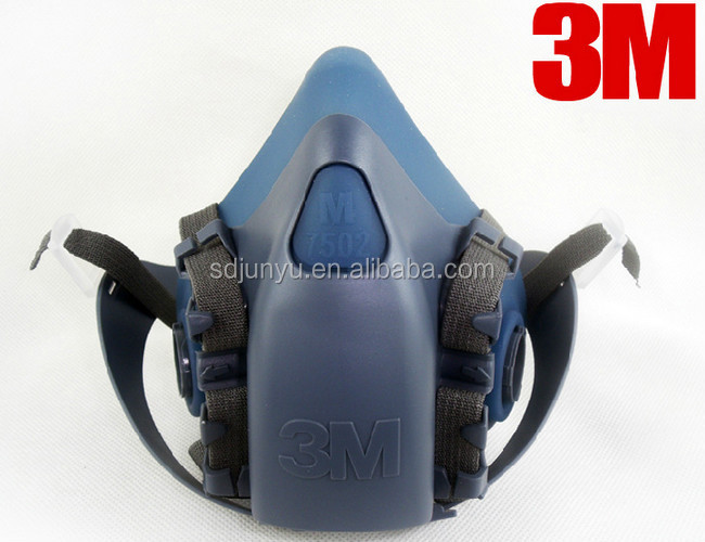 シリコンハーフ3m7503面体ガスマスクレスピレーター再利用可能な/半分3m7502呼吸ガスマスク問屋・仕入れ・卸・卸売り