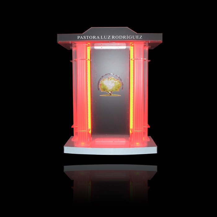 GH-S020 クリア カラー ハイエンド アクリル表彰台教会pulpits 、 Led教会説教壇仕入れ・メーカー・工場