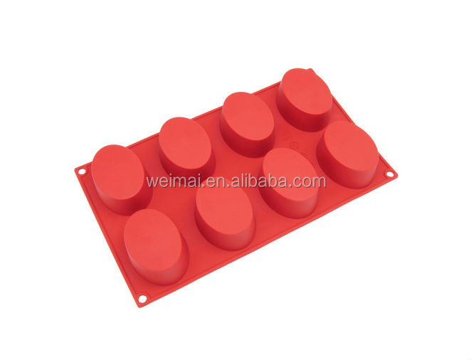 6 Even Easter Egg Shaped Silicone Bakeware