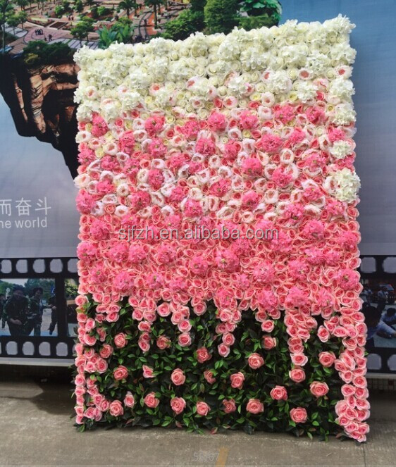 2016 Hot Sale Customized Letter Rose Flower Wall For Wedding Stage