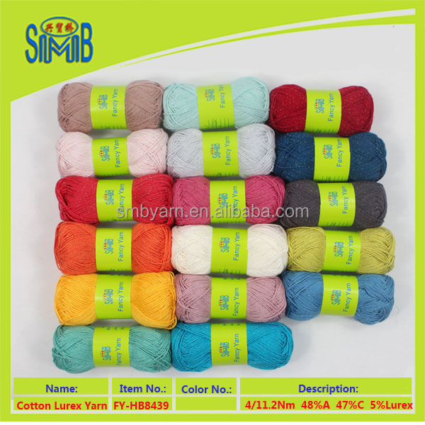 skeins50gルーレックス混綿混紡糸アクリル手編みのための問屋・仕入れ・卸・卸売り
