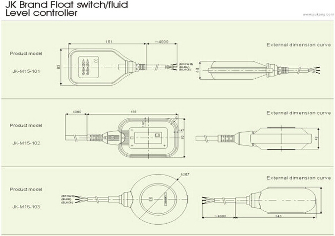 Jk-m15-1/2/3/4/5/6シリーズ液体レベルスイッチ制御フロートスイッチ液レベルコントローラ問屋・仕入れ・卸・卸売り