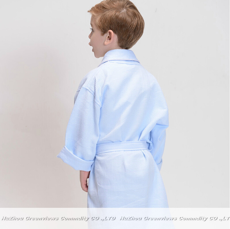子供の綿のワッフル西部クイック- 乾燥バスローブ着物えり安価で快適な子供たちには、 バスローブgvkbr1018卸売仕入れ・メーカー・工場