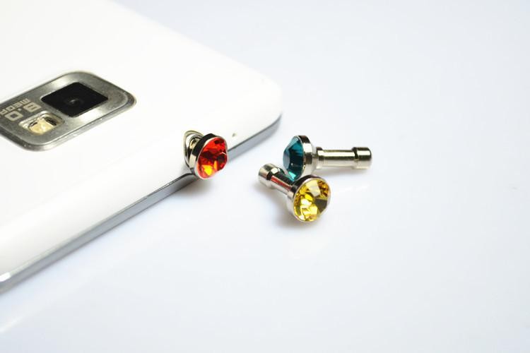 10X Bling Diamond 3.5mm Earphone Jack Anti Dust Plug Cap Stopper For IPHONE 5 4S Samsung Htc 10X Bling Diamond 3.5mm Earphone Jack Anti Dust Plug Cap Stopper For IPHONE 5 4S Samsung Htc