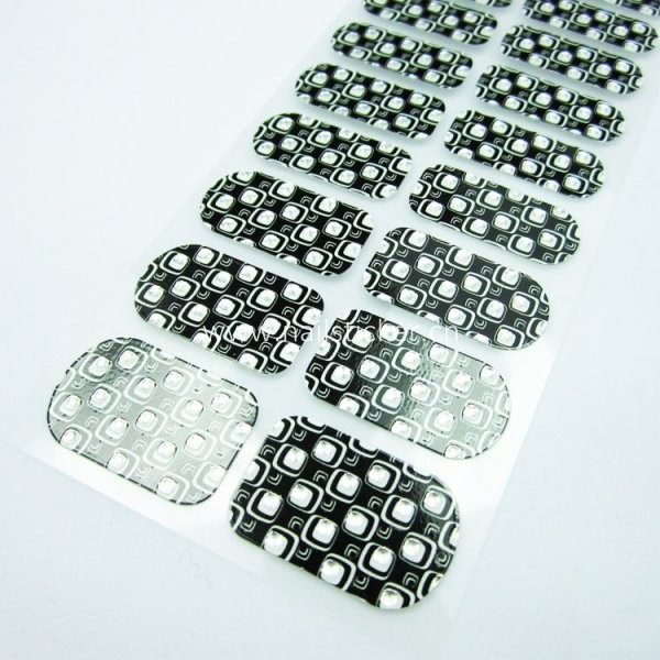 モーダミスカスタムキラキラステッカー3dダイヤモンドラインストーンネイルポリッシュネイルラップ高品質の透明なネイルパッチのステッカー 問屋・仕入れ・卸・卸売り