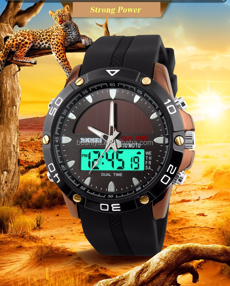 waterproof solar powered watch