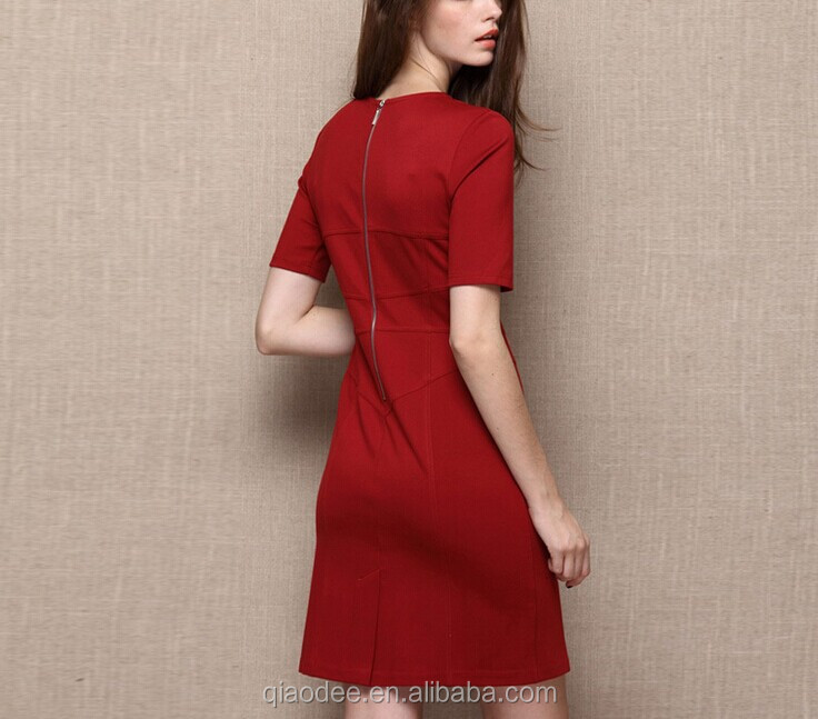 人工ヨーロッパのブランドアパレルニット半袖ラウンド襟スリムペンシルスカート2014年最新のドレス問屋・仕入れ・卸・卸売り