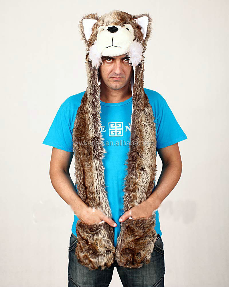 カスタマイズされた品質- 最善販売フェイクファー動物屋外照明用ledキャップ帽子仕入れ・メーカー・工場