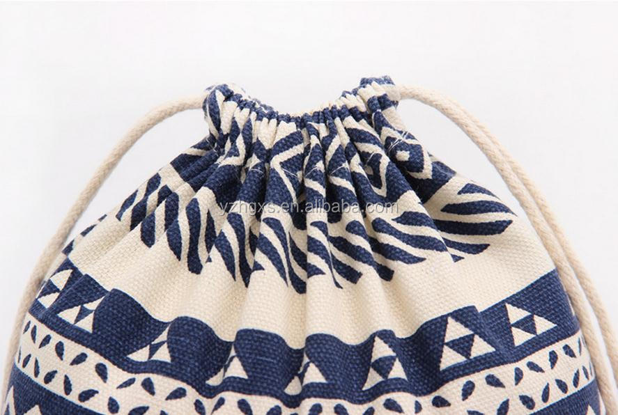 cotton canvas drawstring bags