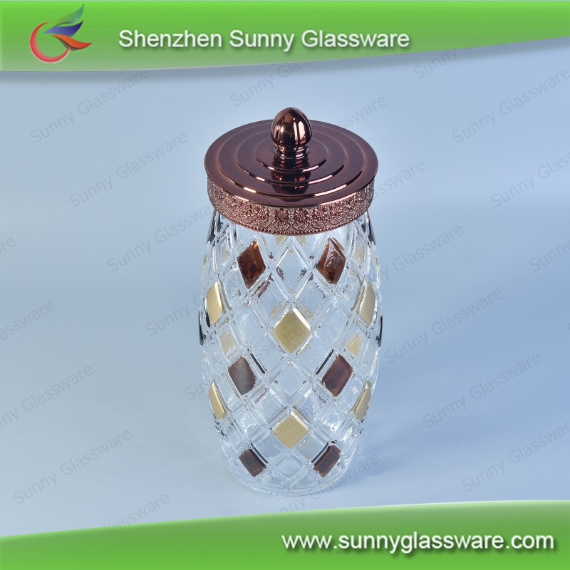 Glass Material glass mason jar with metal lid and straw