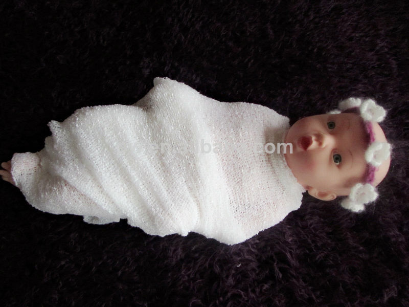 良いストレッチ付きラップヘッドアクセサリーベビーニットレーヨン赤ちゃんの布の赤ちゃんの写真撮影がラップ問屋・仕入れ・卸・卸売り
