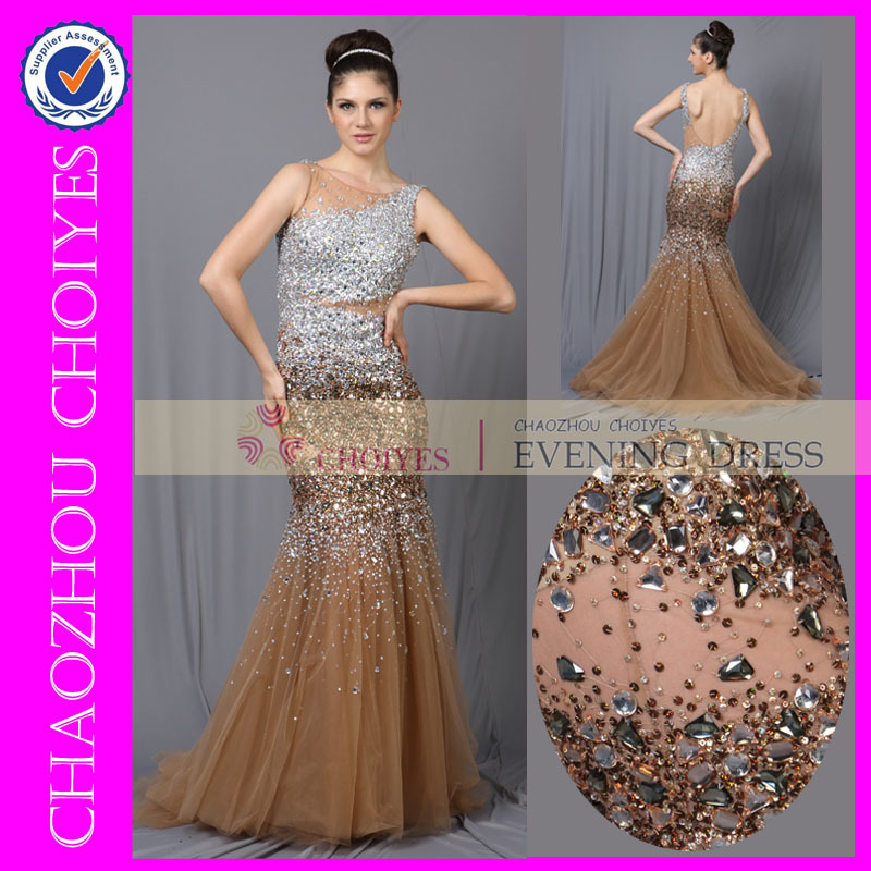 beaded evening dresses see through mermaid sparkle bead prom dresses ...
