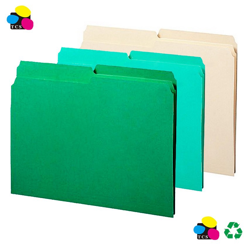 Manilla Folders,Assorted Colour,2 Tabs,A4,Pack Of 100 Buy Colored