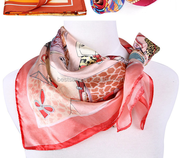 ファッショナブルなパターンデザインをカスタマイズする中国の絹のスカーフ仕入れ・メーカー・工場