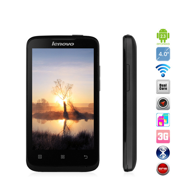 元の4インチlenovoa3163gmtk6572デュアルコアアンドロイド携帯電話gpsのロシア語800480スクリーンのサポート問屋・仕入れ・卸・卸売り