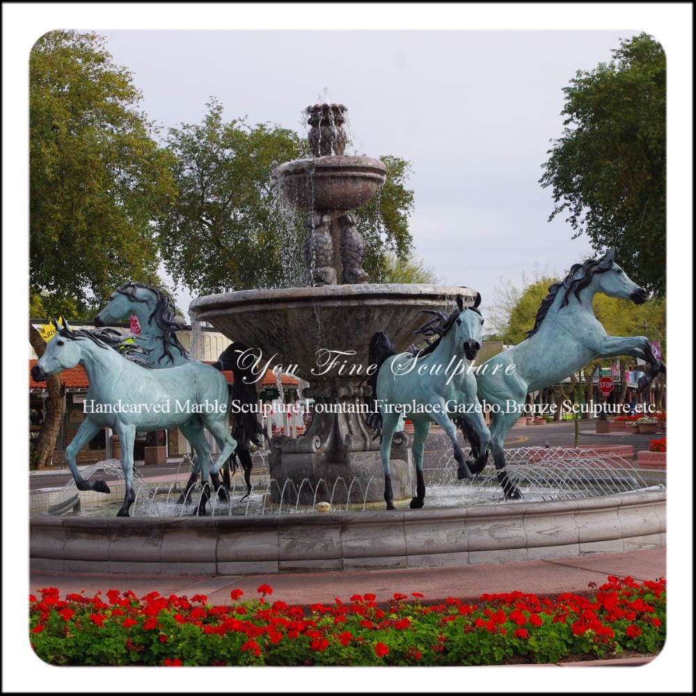 Amazing Superb Square Outdoor Bronze Horse Water Fountain Buy Bronze