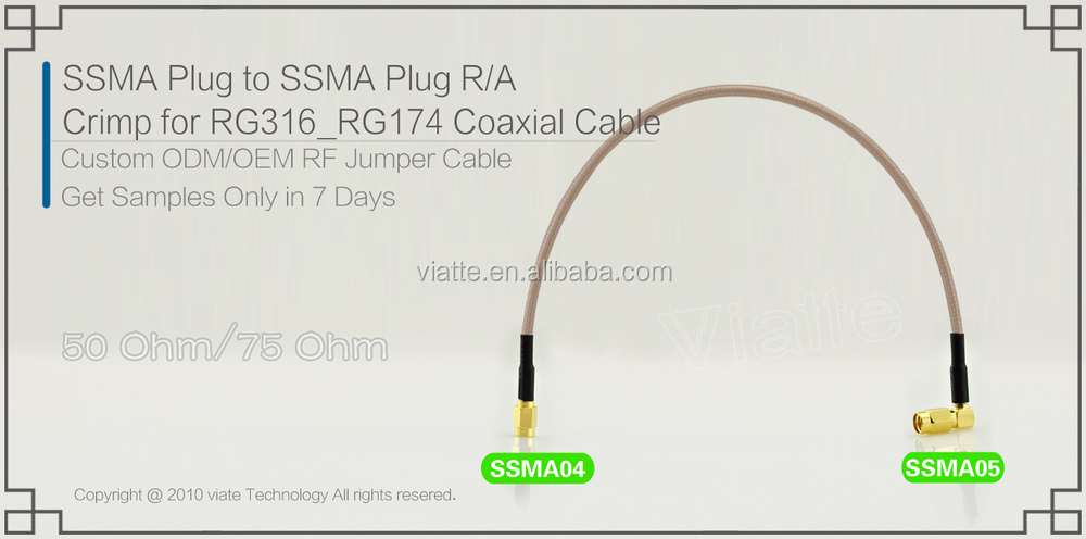 Ssmaプラグ/オスプラグssma/maler/に圧着力をrg316_rg174用同軸ケーブルのコネクター仕入れ・メーカー・工場