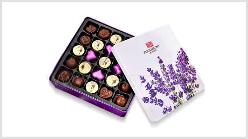 Dark Square Biscuit Cookie Box Packaging