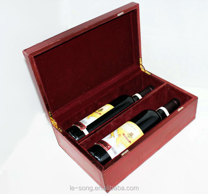 Red Wine color double bottle wine Box
