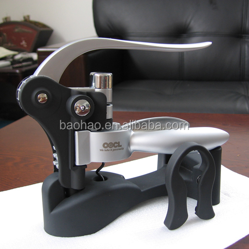 Cheap and hot selling plastic rabbit corkscrew and Red wine opener set with corkscrew and foil cutter