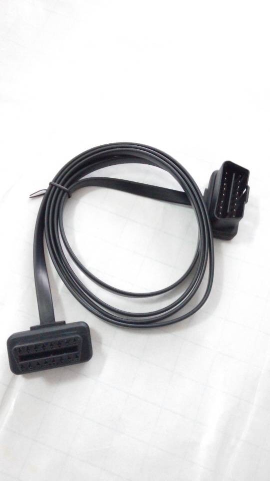 Flat+Thin As Noodle 150cm OBDII OBD2 16Pin Male to Female ELM327 Diagnostic OBD Extension Cable Interface Wholesale (7)