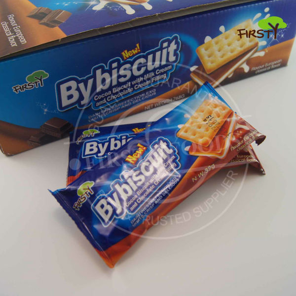 Bybiscuit 2 layers chocolate and milk filling