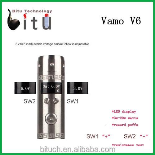 2014 New Arrival Vamo V6 3-20W , 2014 New Mod, Vamo V6 With Power Bank Feature 18350 18650 vamo v6 mod
