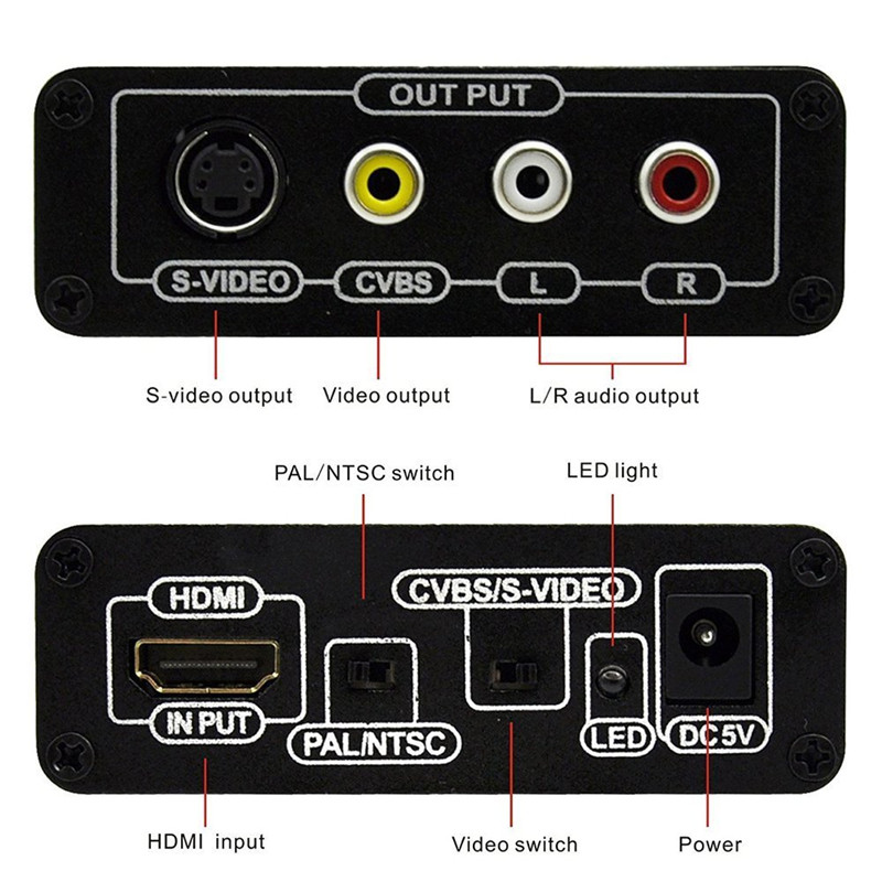 Hdmi To Composite Svideo Converter 1080p Hdmi To Av Audio Video