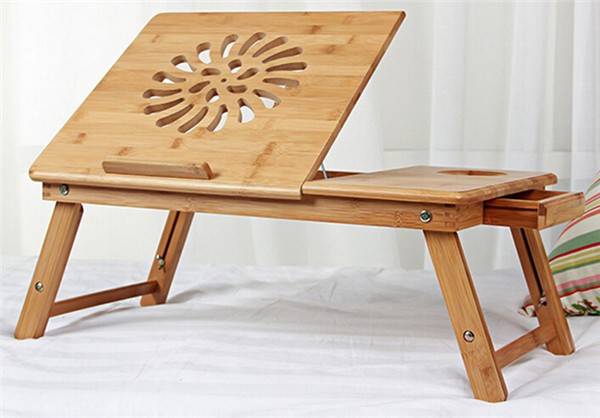 Hot sale cheap portable bamboo table computer