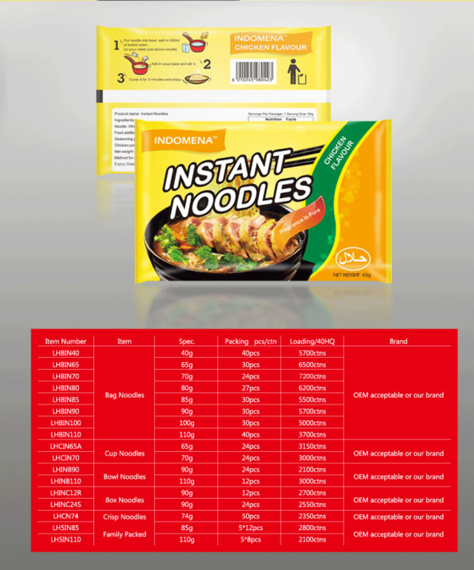 65g Fresh Ramen Chicken Flavor Instant Noodle China Indomena Price