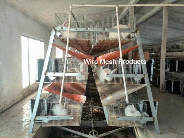 Galvanized Rabbit Cage Design And Cheap Commercial / Industrial Rabbit