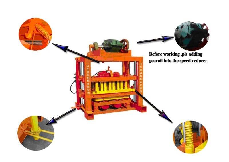 Qtj4-40半自動コンクリートブロック製造機用中空ブロック、舗装レンガ作りでアフリカ仕入れ・メーカー・工場