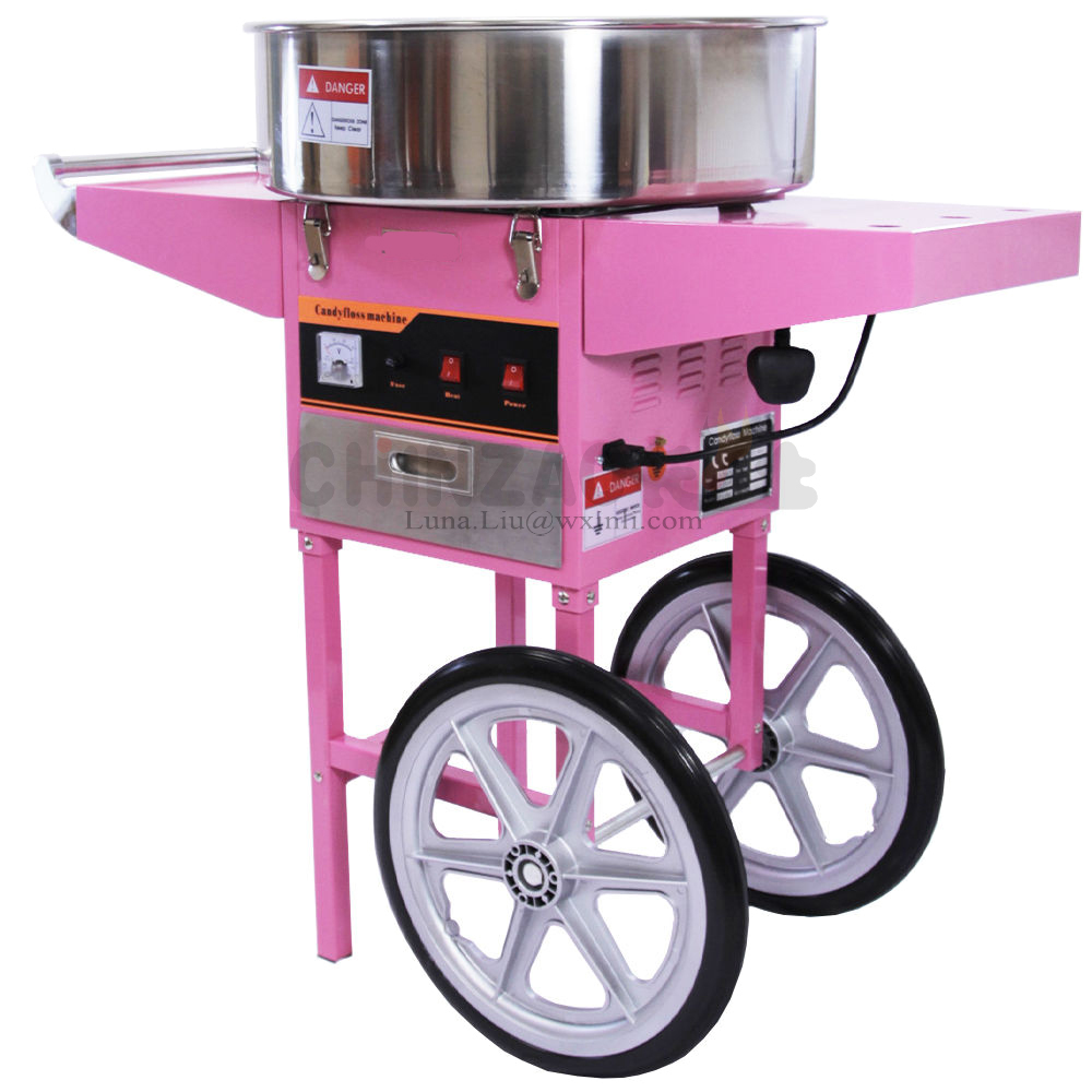 綿菓子製造機/綿菓子メーカーが付いているピンクのカート/商業綿菓子製造機仕入れ・メーカー・工場