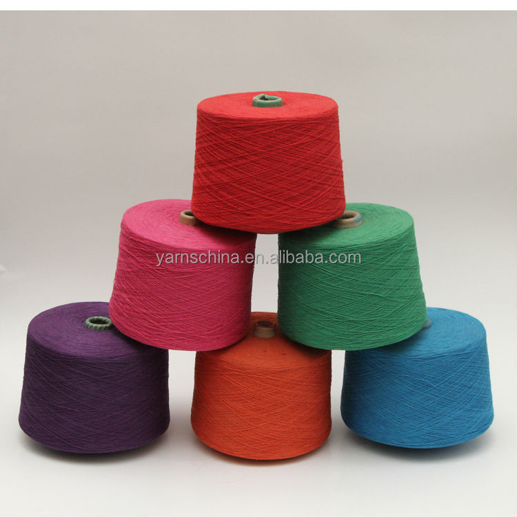 中国の様々な色のオープンエンド糸リサイクル染めブレンドpcのソックスヤーンメーカー問屋・仕入れ・卸・卸売り
