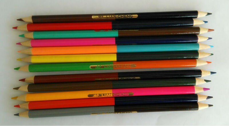Bi- 色の鉛筆セットの24色、 ダブルカラーペンシル問屋・仕入れ・卸・卸売り