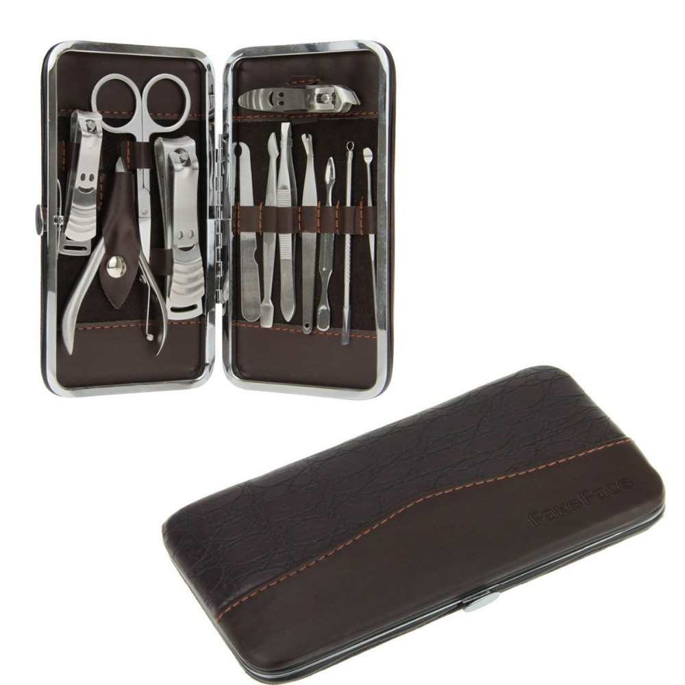 12 Pieces in 1 Set of Manicure Set Stainless Steel Grooming Kit Tool Nail Clippers Set Pedicure Tool for Foot Care
