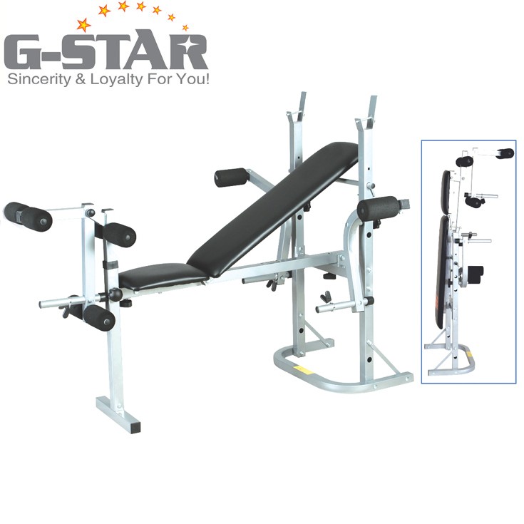 Gs 3601 Total Sports America Weider 138 Weight Bench With Barbell