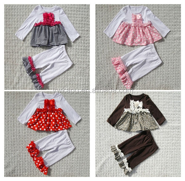 愛らしいフリルのシャツの幼児、 女の赤ちゃんのブティックの衣類、 赤ちゃんフロック問屋・仕入れ・卸・卸売り