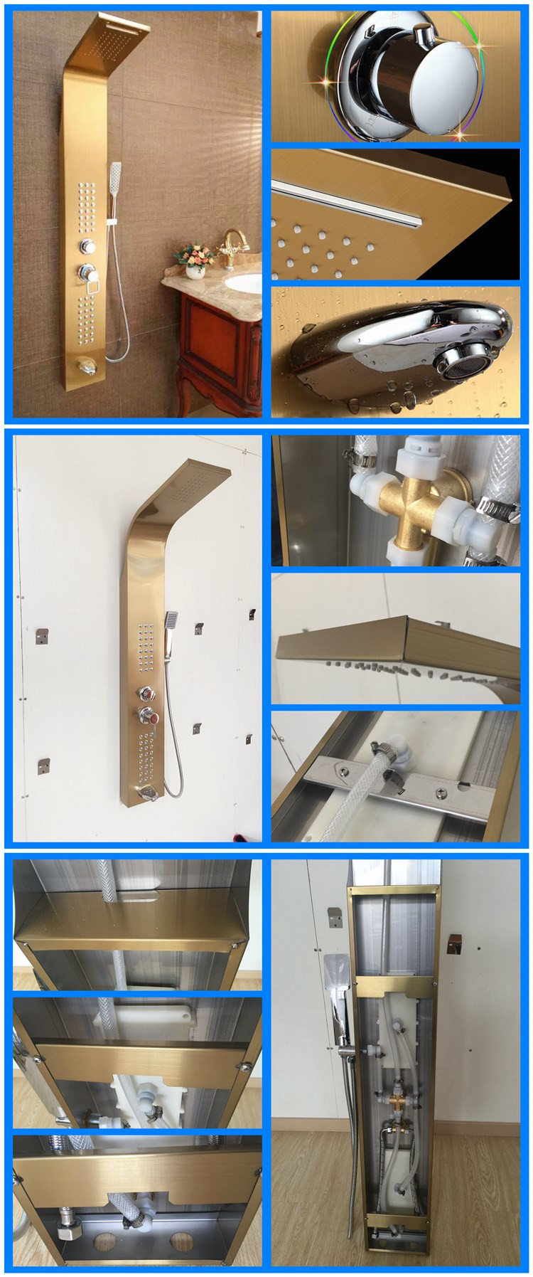 2015アンティークステンレス鋼の浴室の蛇口のシャワーパネル仕入れ・メーカー・工場