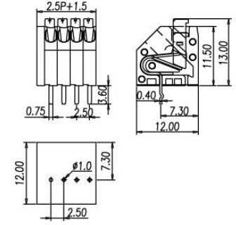 町洋0136-11150v2a2.5mmスクリューレス端子台仕入れ・メーカー・工場