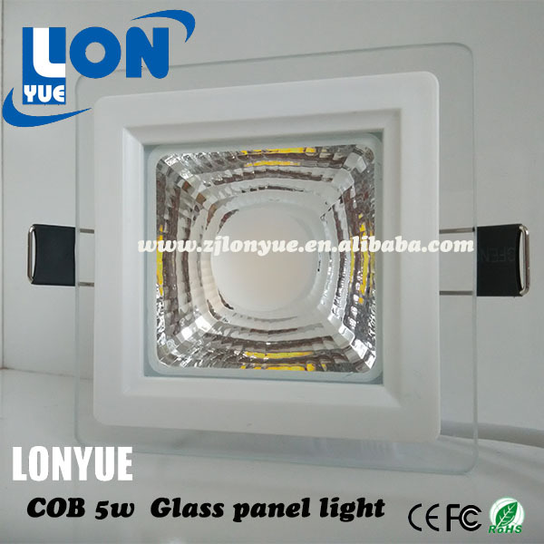 Ledパネルライト5ワット10ワット15ワットcob ledガラスパネルライト正方形天井パネルライト仕入れ・メーカー・工場