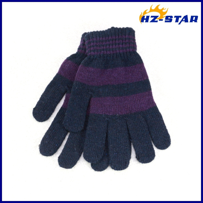 HZS-13201004安い冬暖かい二重層アクリルニット手袋仕入れ・メーカー・工場