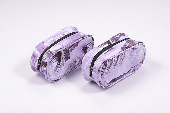 新しいnoconi2014年20本スタイル新しいパターンpu紫カラージッパーポーチのセットを構成する 問屋・仕入れ・卸・卸売り