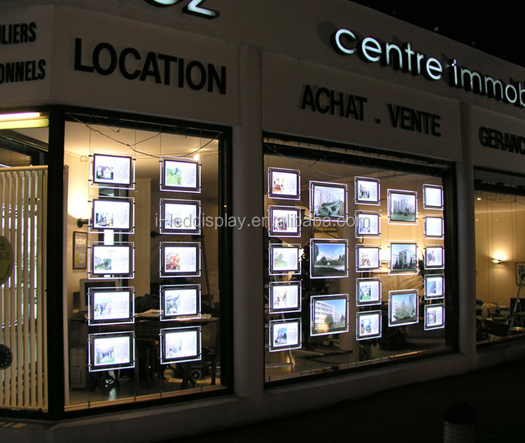Real Estate Agent Hanging Acrylic Led Window Displays Buy Led Window