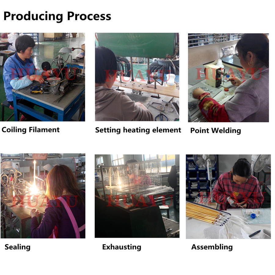 Producing process for halogen lamp