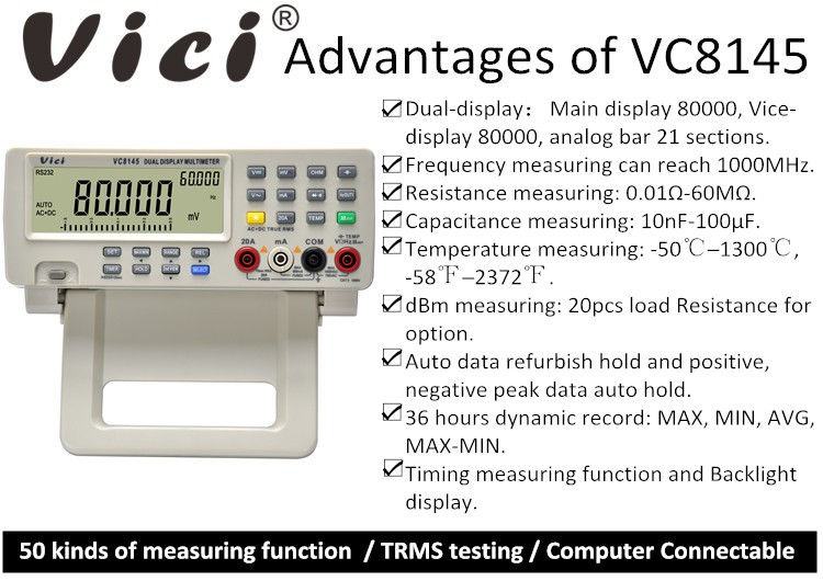 vc8145 bench type rs232 interface multifunction multimeter